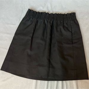 J.Crew Cinched Waist black skirt. Size 4